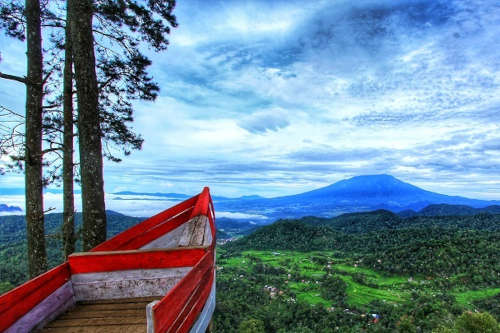 View of Batusangkar from Punjak Pato